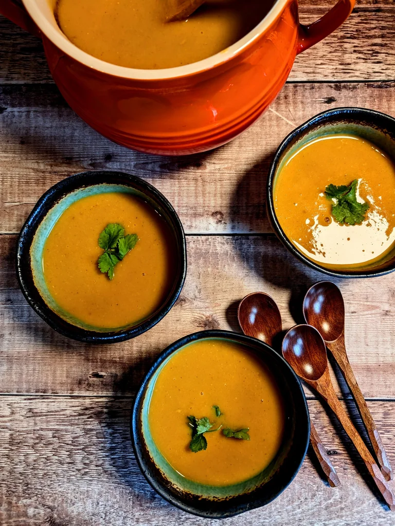 Autumn Spiced Apple & Sweet Potato Soup