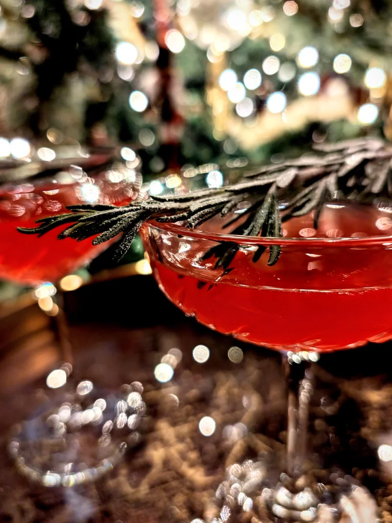 Cranberry and Rosemary Christmas Spritz