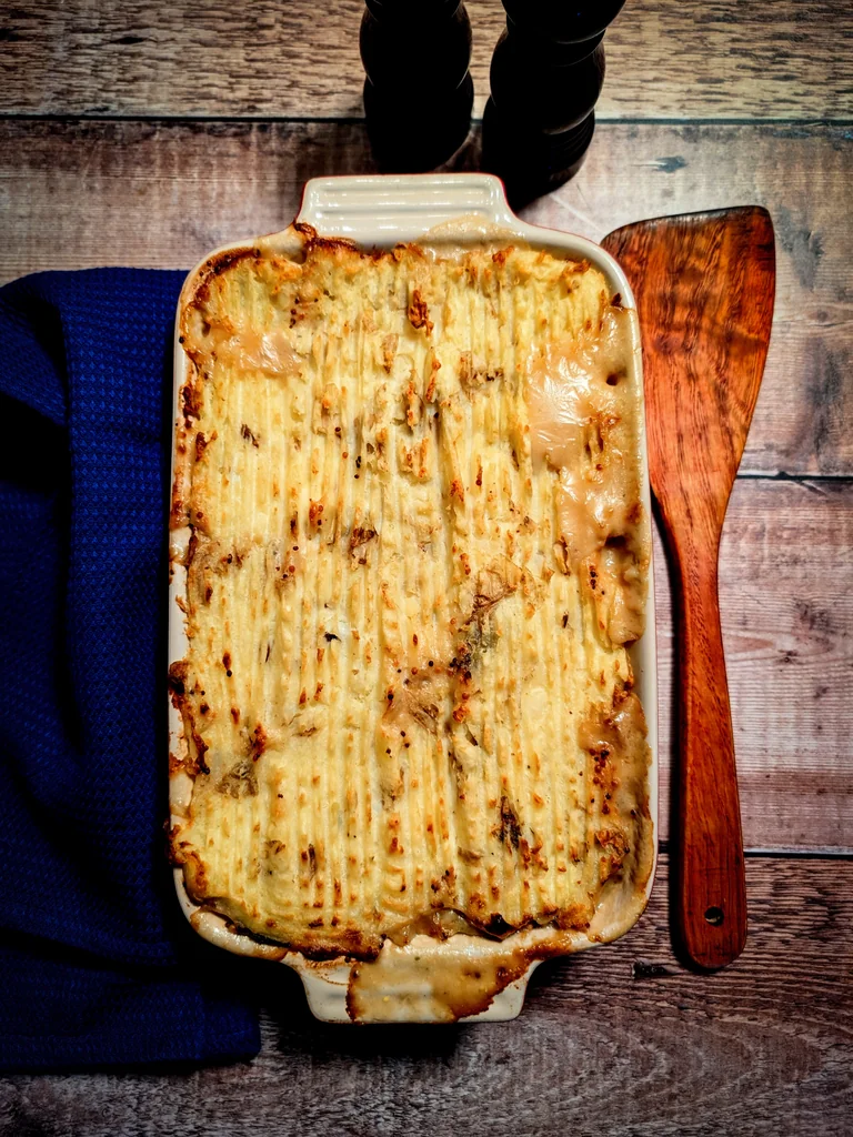 Creamy Pork, Pear, and Cabbage Pie
