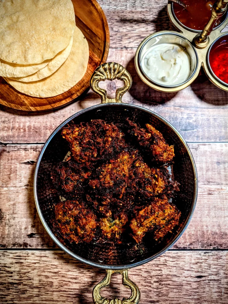 Crispy Golden Vegetable Bhajis