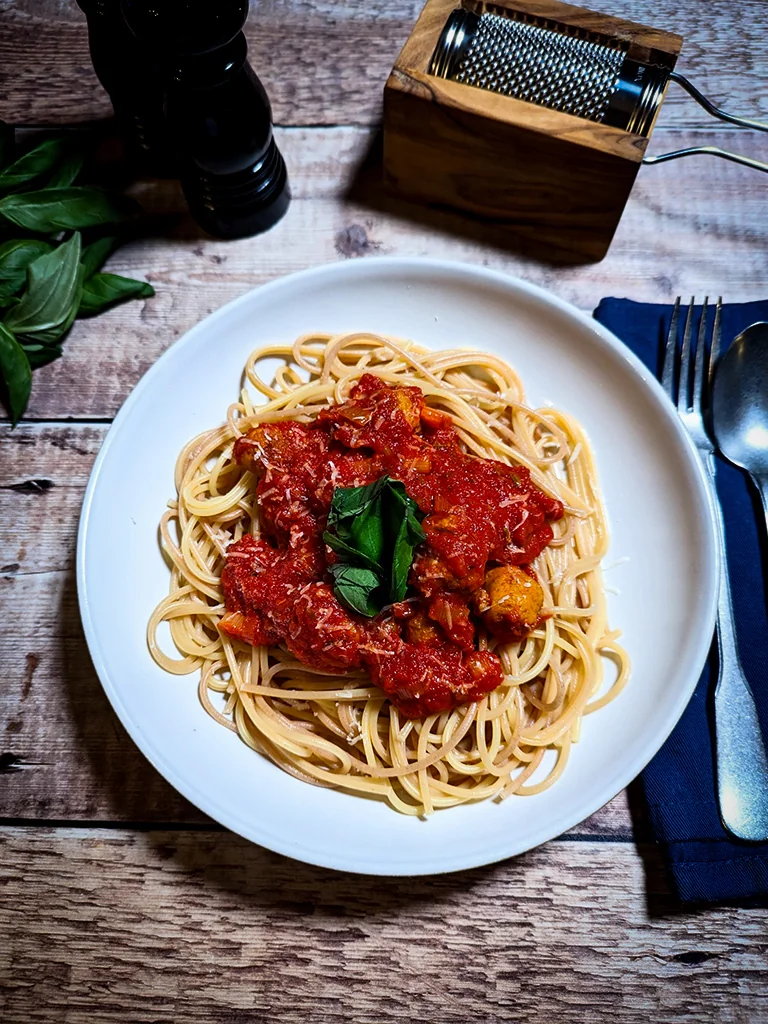 Express Turkey Meatballs with Spaghetti