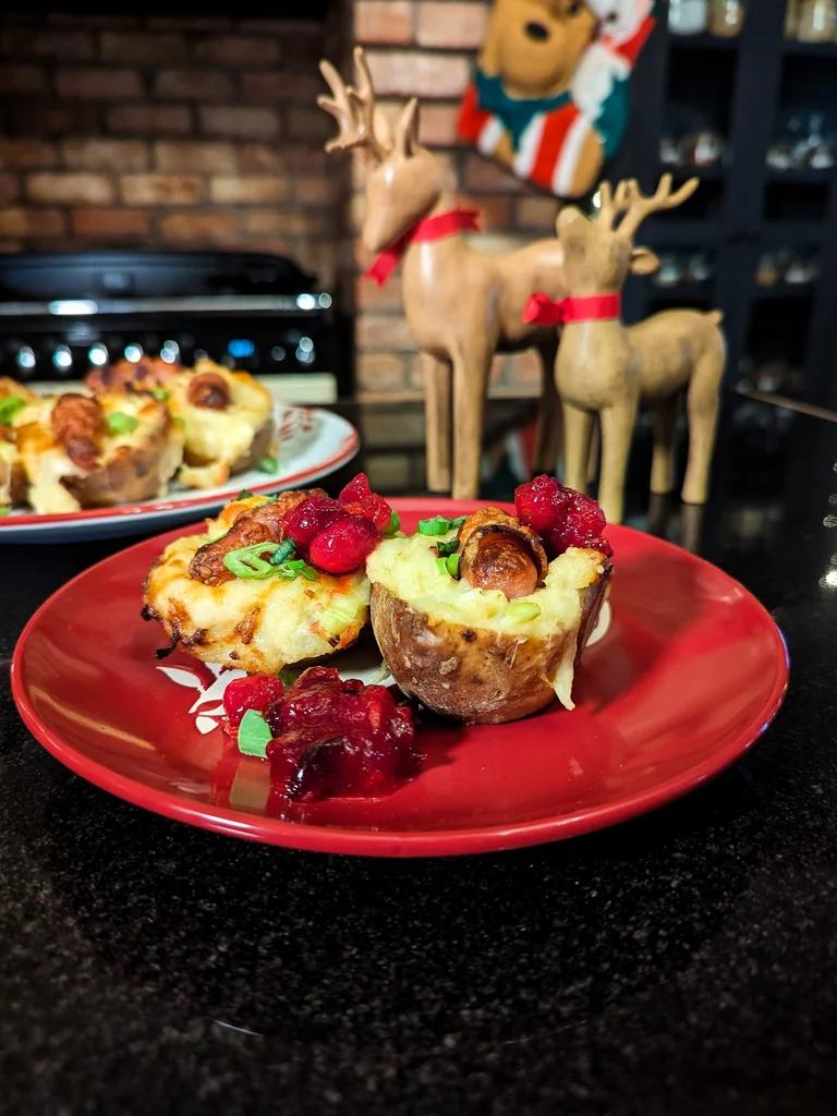 Festive Loaded Potato Skins