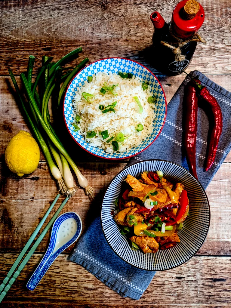 Ginger, Lemon & Sweet Chilli Chicken with Coconut Rice