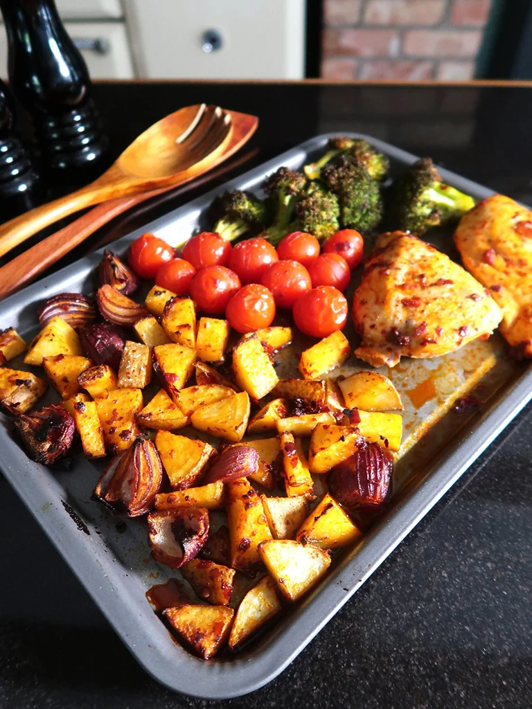 Harissa Chicken and Vegetable Traybake