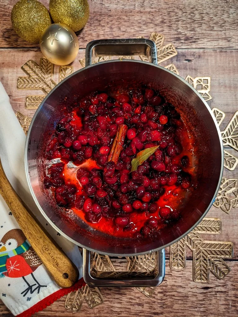 Homemade Cranberry Sauce and Pigs in Blankets