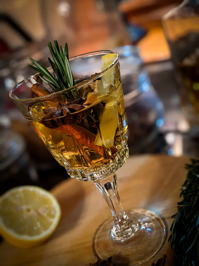 Hot Whiskey with Autumn Spices - Close-up