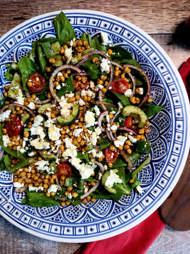 Mediterranean Roasted Chickpea & Feta Salad