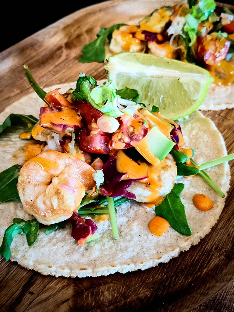 Prawn Tacos with Homemade Tortillas