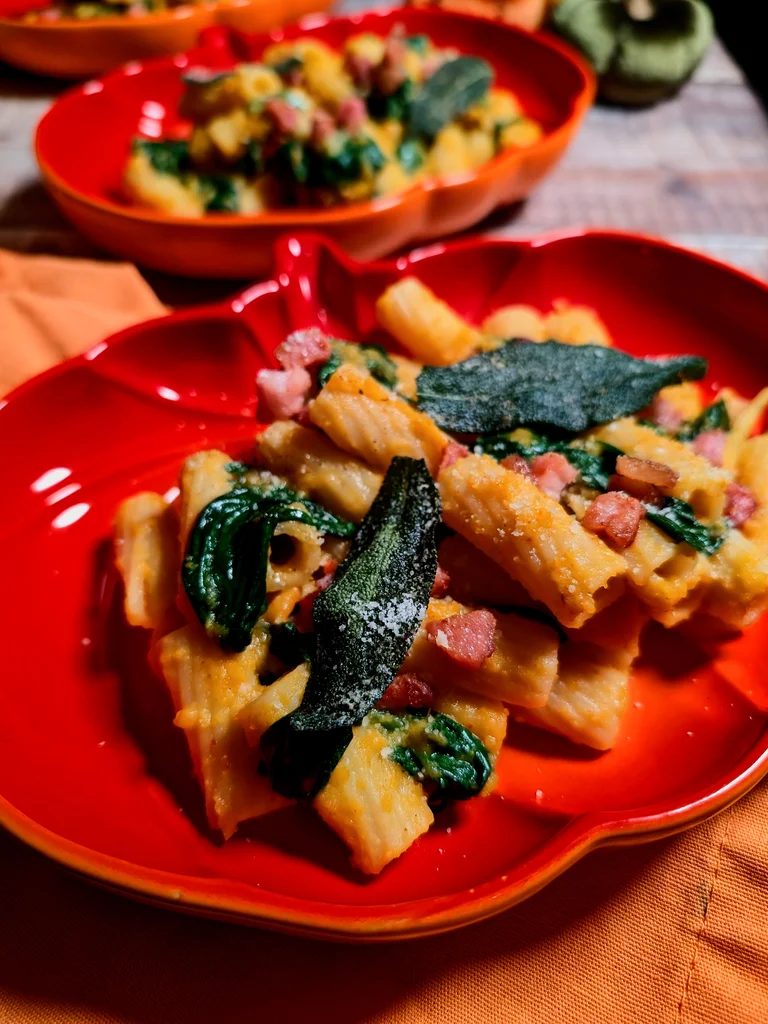 Roasted Butternut Squash Pasta with Sage and Pancetta