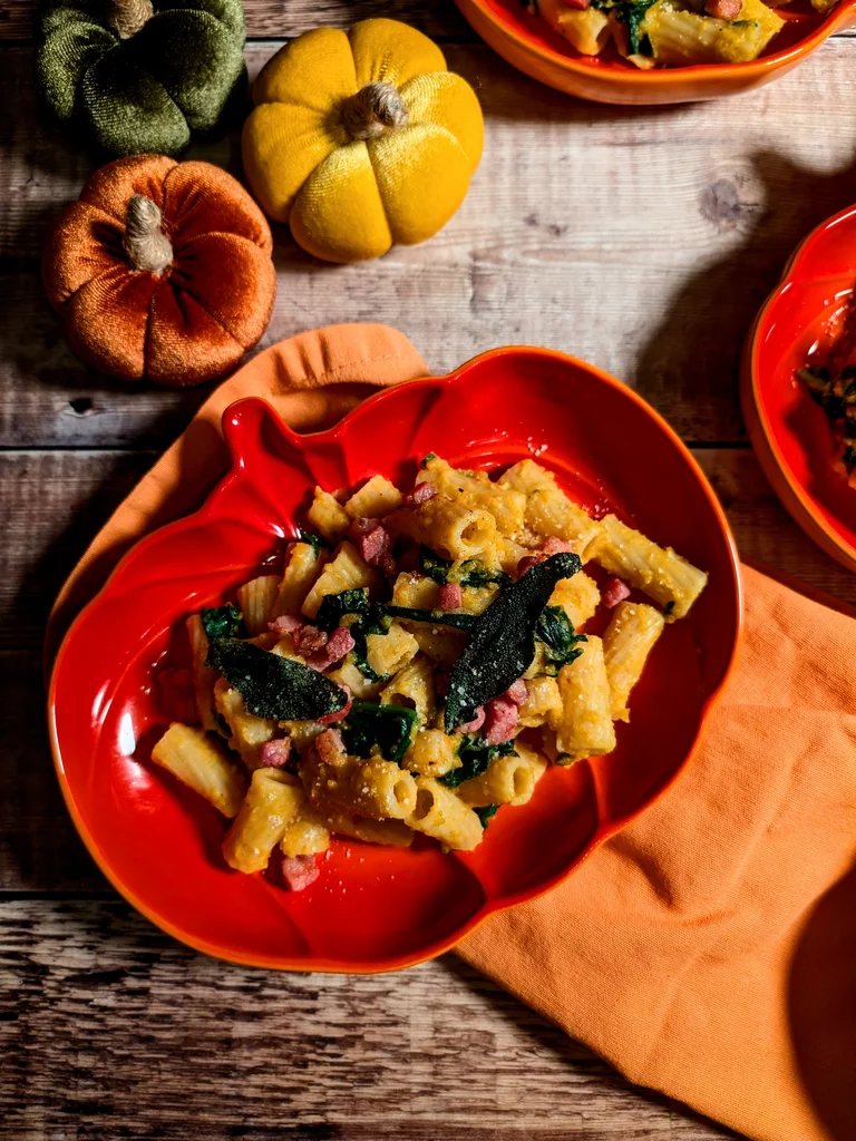 Roasted Butternut Squash Pasta with Sage and Pancetta