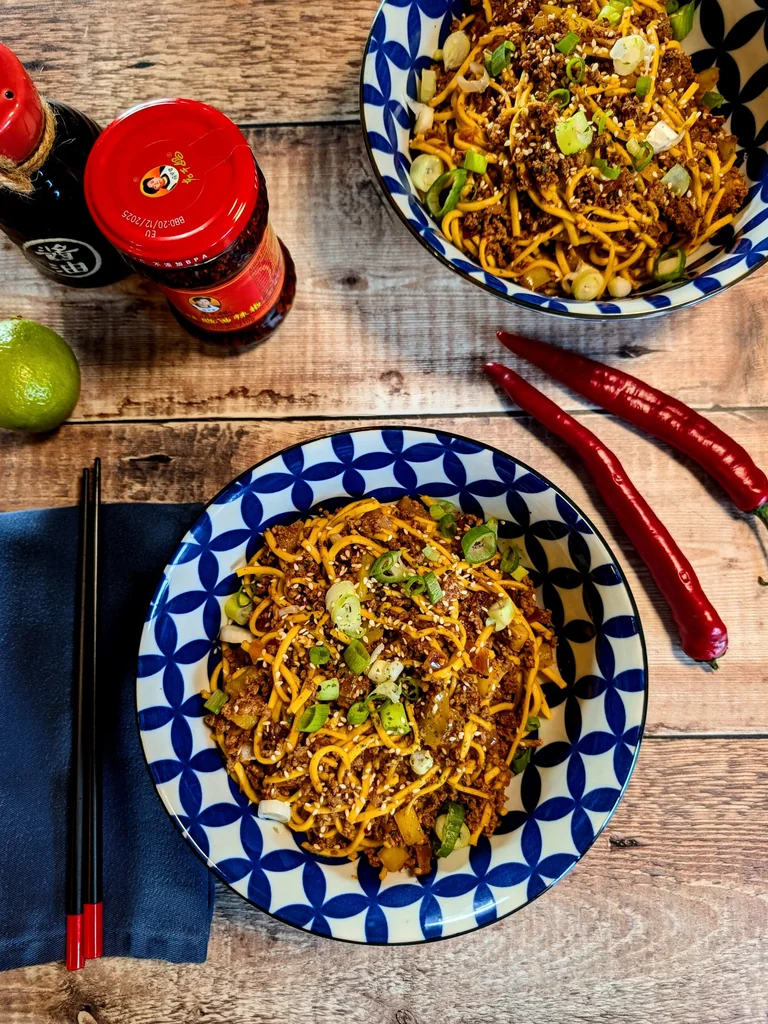 Sichuan-Style Crispy Chilli Beef Noodles
