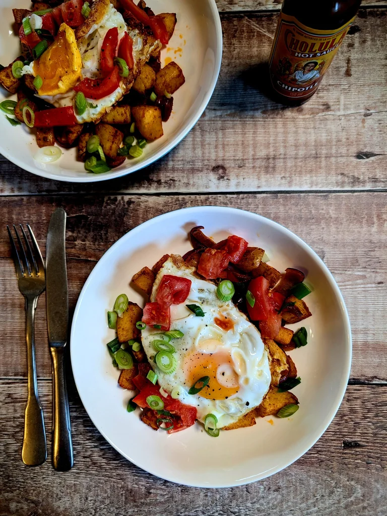 Sizzling Spanish Chorizo Breakfast Hash