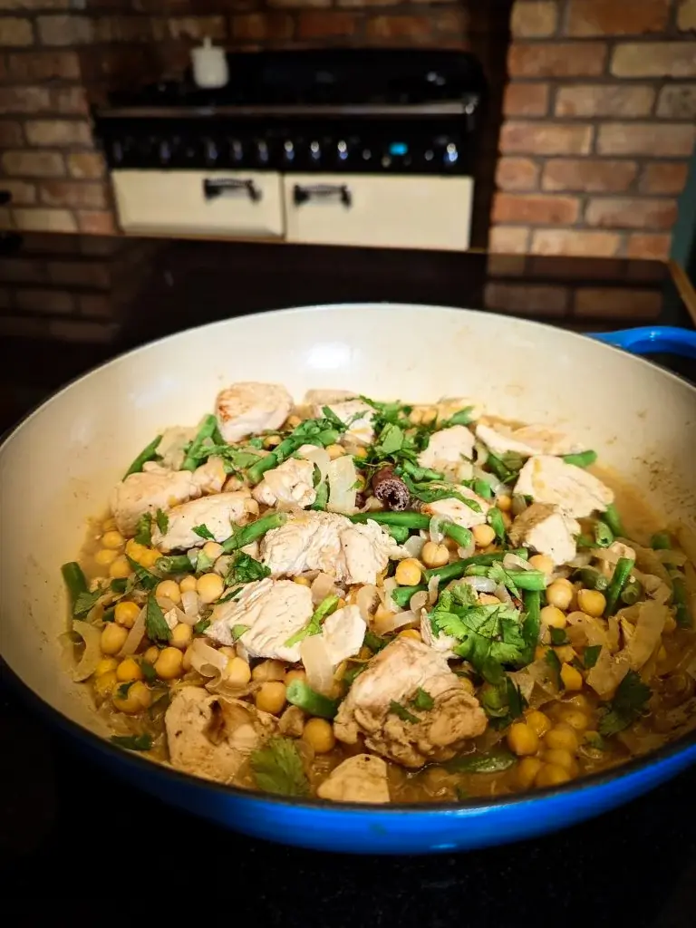 Spiced Lemon Chicken with Chickpeas and Green Beans