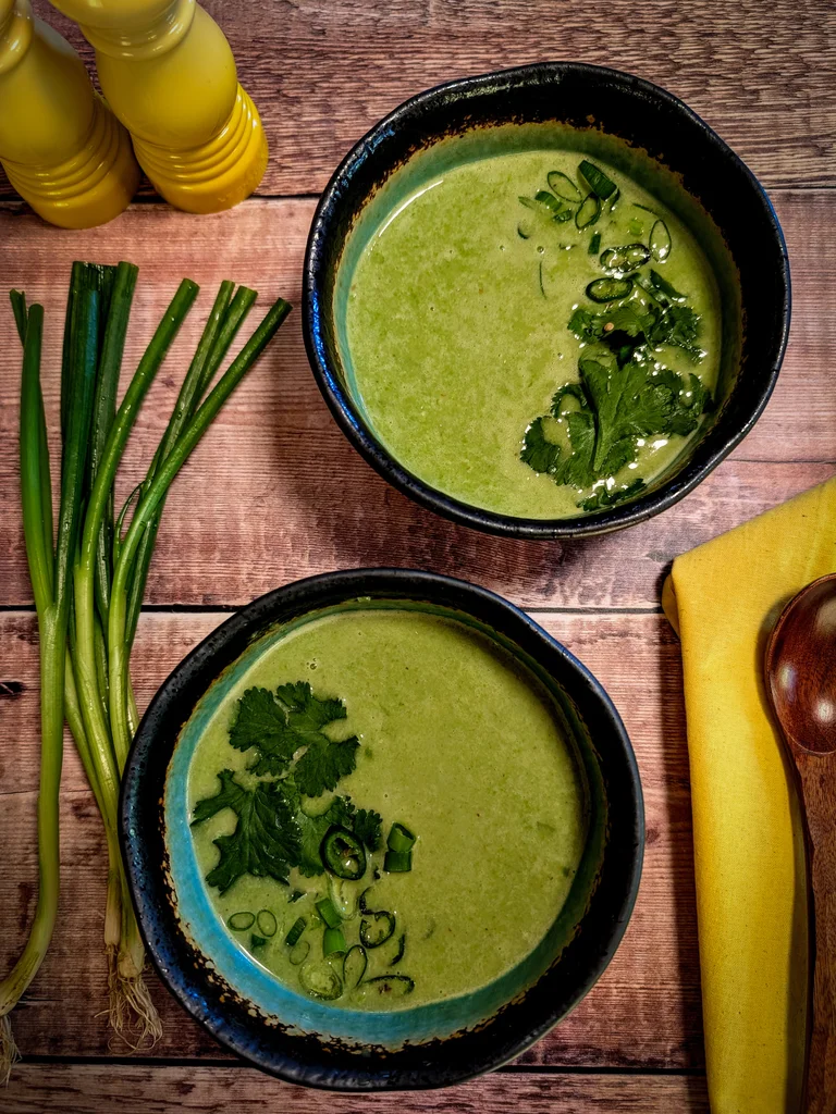 Vibrant Thai Green Pea Soup