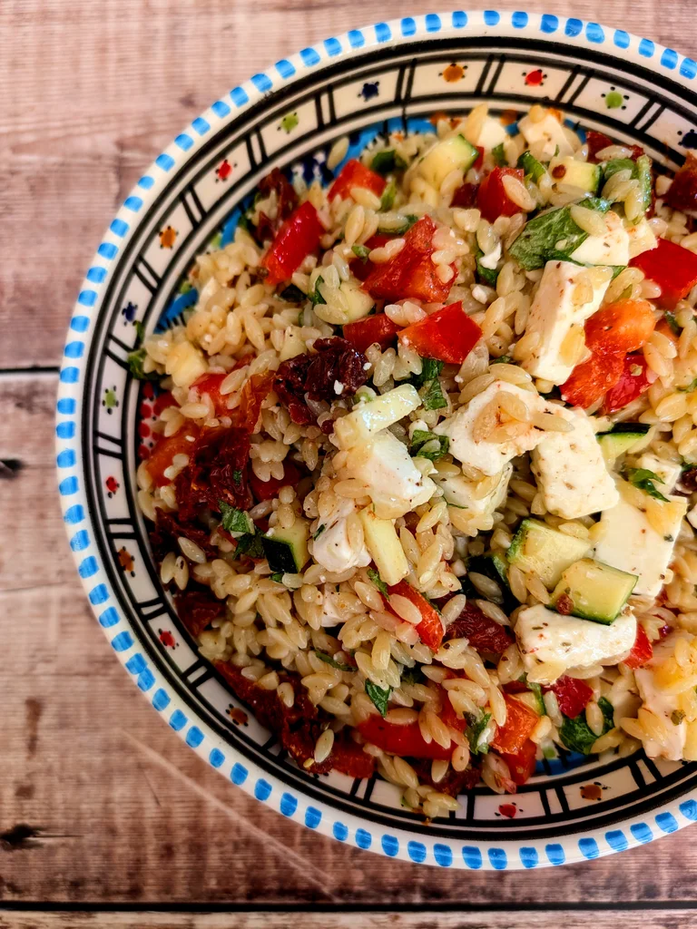 Za'atar Orzo Salad with Feta and Lemon