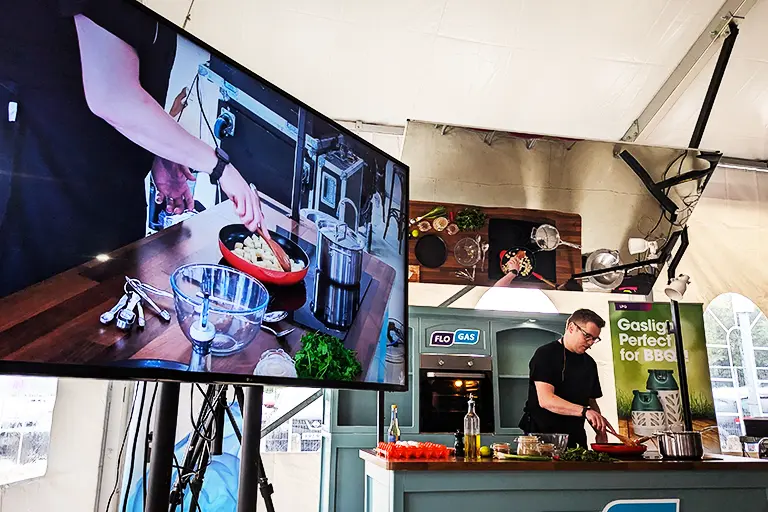 Food demonstration at event